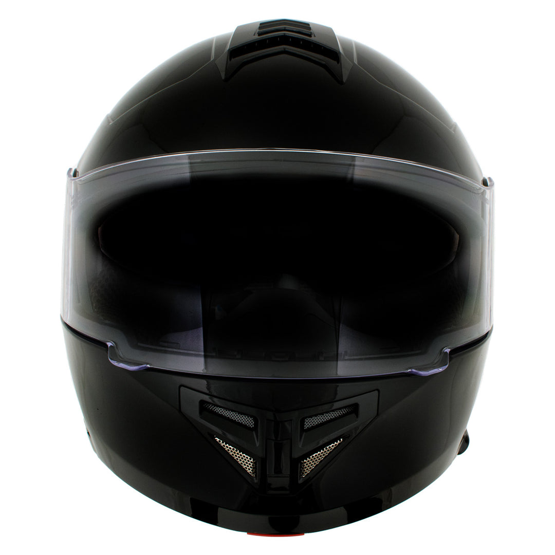 Milwaukee Helmets H7000 Glossy Black Mayday Modular Full Face Wireless Motorcycle Helmet-Stream Music-Phone Calls