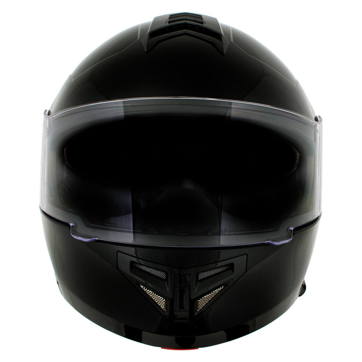 Milwaukee Helmets H7000 Glossy Black Mayday Modular Full Face Wireless Motorcycle Helmet-Stream Music-Phone Calls
