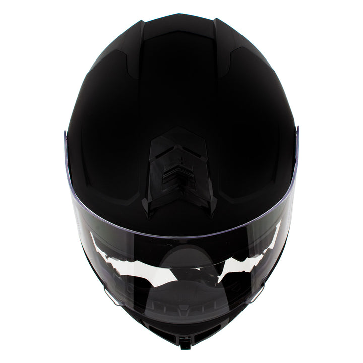 Milwaukee Helmets H7005 Flat Black Mayday Modular Full Face Wireless Motorcycle Helmet-Stream Music-Phone Calls