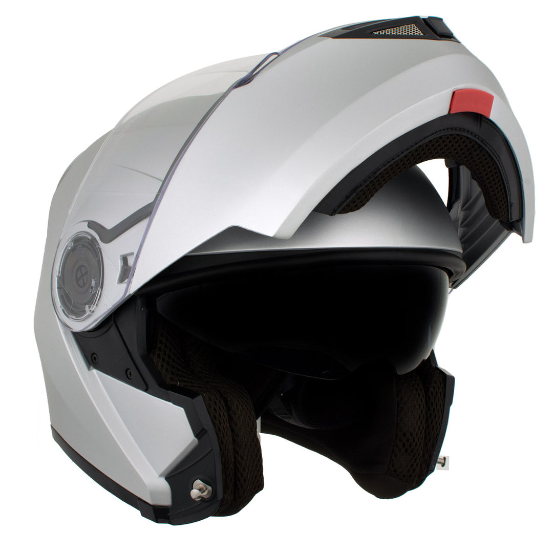 Milwaukee Helmets H7010 Flat Gray 'Mayday' Modular Motorcycle Helmet Flat Gray / Small Milwaukee Helmets H7010 Flat Gray 'Mayday' Modular Motorcycle Helmet Flat Gray / Small