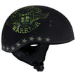 Hot Leathers HLD1025 Vet Biker Warrior Flat Black Motorcycle DOT Skull Cap Half Helmet Biker