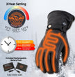 Milwaukee Leather MG7519SET Men’s Black Leather Heated Winter Gloves for Motorcycle Ski Hiking & i-Touch