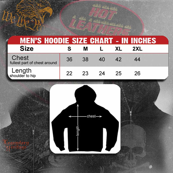 Hot Leathers GMS4022 Men’s ‘Celtic Cross Pocket’ Black Hoodie