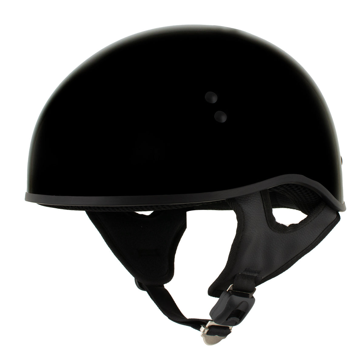 boss novelty motorcycle helmets Hot Leathers HLD1004 POW Gloss Black Motorcycle DOT Approved Skull Cap Half Biker Helmet