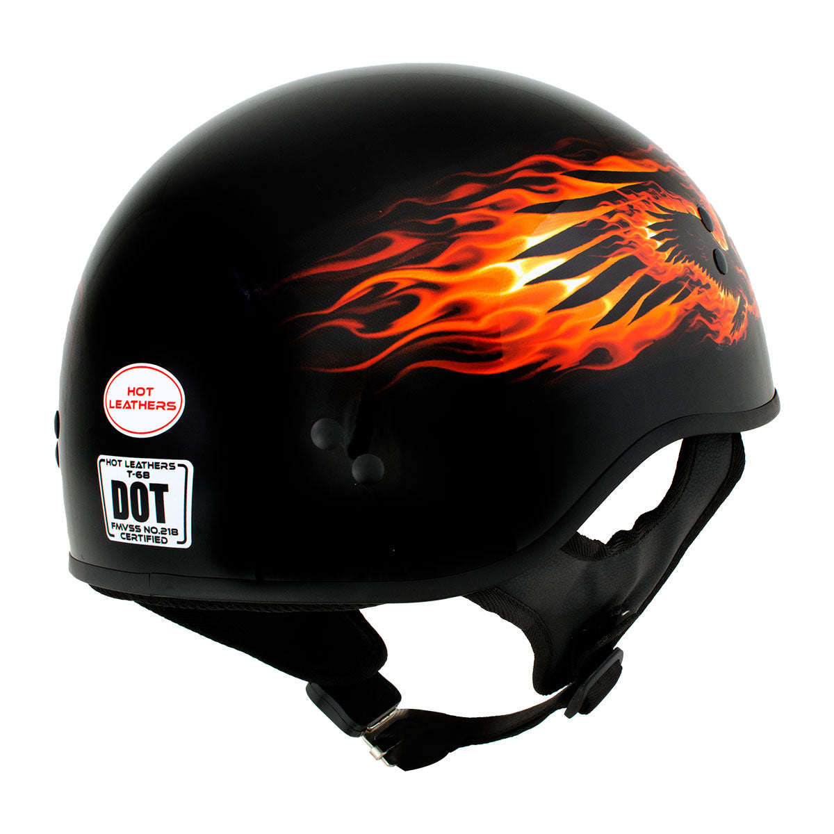 Hot Leathers HLD1006 Black Out Eagle Motorcycle DOT Approved Skull