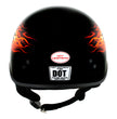Hot Leathers HLD1006 Black Out Eagle Motorcycle DOT Approved Skull Cap Half Helmet Bikers
