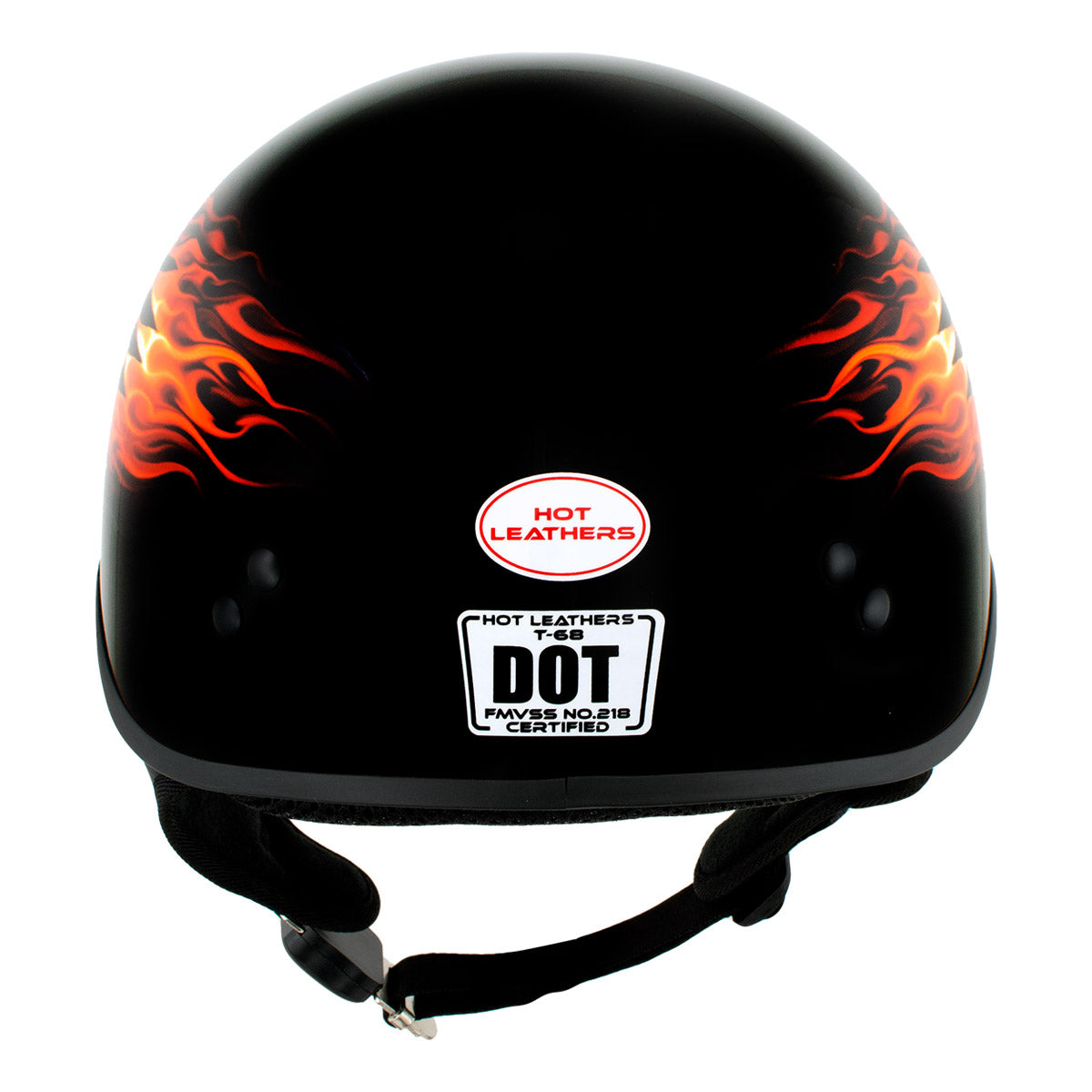 feather skull motorcycle helmet Hot Leathers HLD1006 Black Out Eagle Motorcycle DOT Approved Skull Cap Half Helmet Bikers
