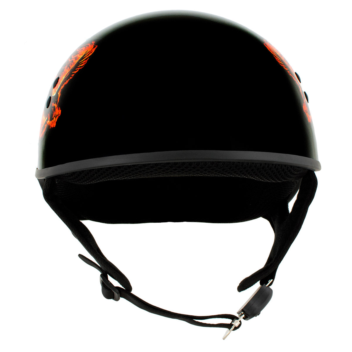 Hot Leathers HLD1006 Black Out Eagle Motorcycle DOT Approved Skull