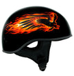 Hot Leathers HLD1006 Black Out Eagle Motorcycle DOT Approved Skull Cap Half Helmet Bikers