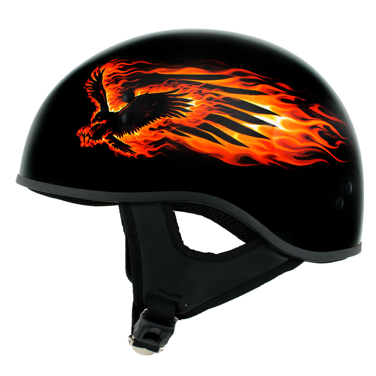 SKULL FLIGHT ベスト HIGH SPEED MOTORCYCLE Hot Leathers HLD1006 Black Out Eagle Motorcycle DOT Approved Skull