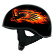 Hot Leathers HLD1006 Black Out Eagle Motorcycle DOT Approved Skull Cap Half Helmet Bikers
