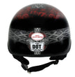 Hot Leathers HLD1008 Black Celtic Cross Motorcycle DOT Approved Skull Cap Half Helmet Biker