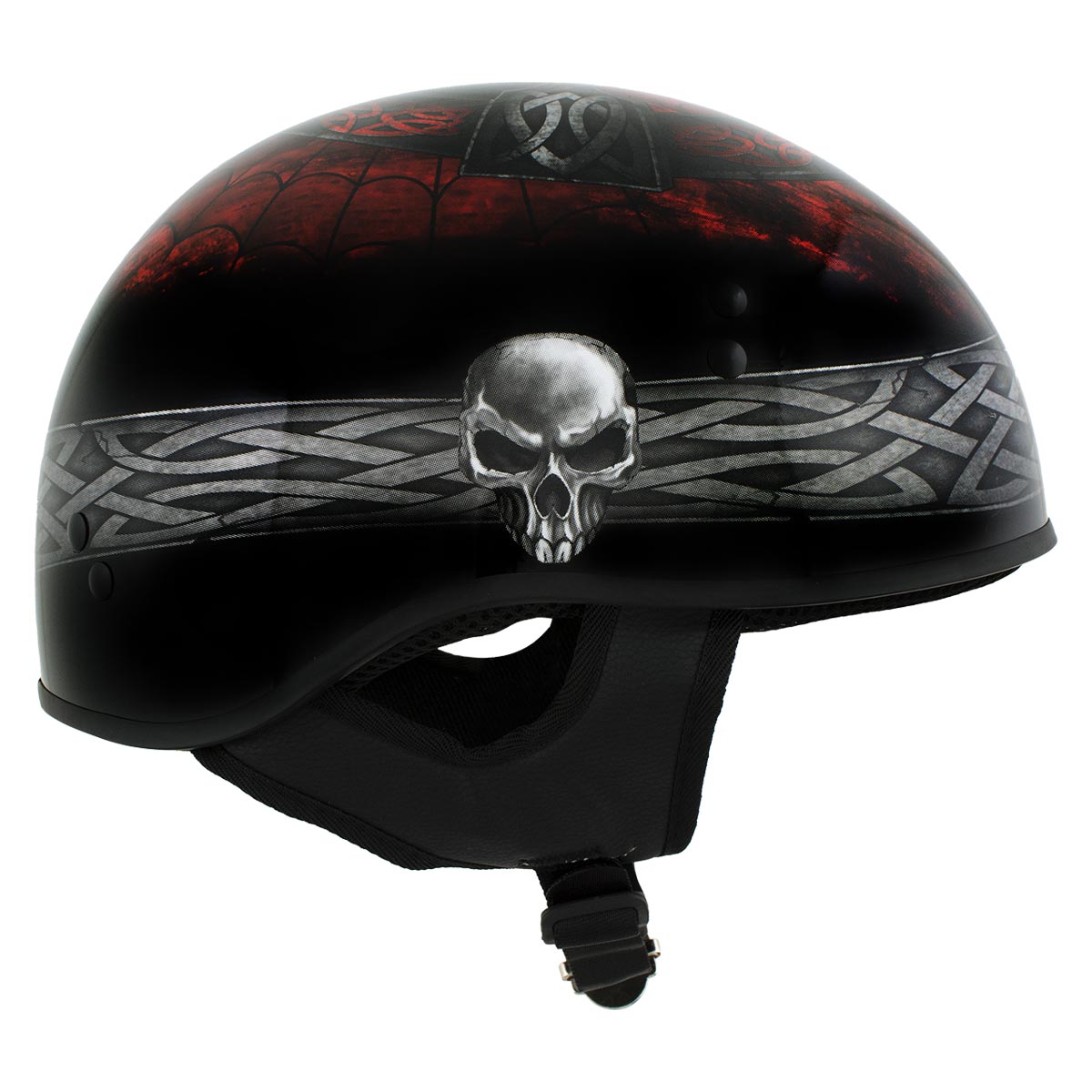 Hot Leathers HLD1008 Black Celtic Cross Motorcycle DOT Approved