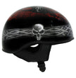Hot Leathers HLD1008 Black Celtic Cross Motorcycle DOT Approved Skull Cap Half Helmet Biker