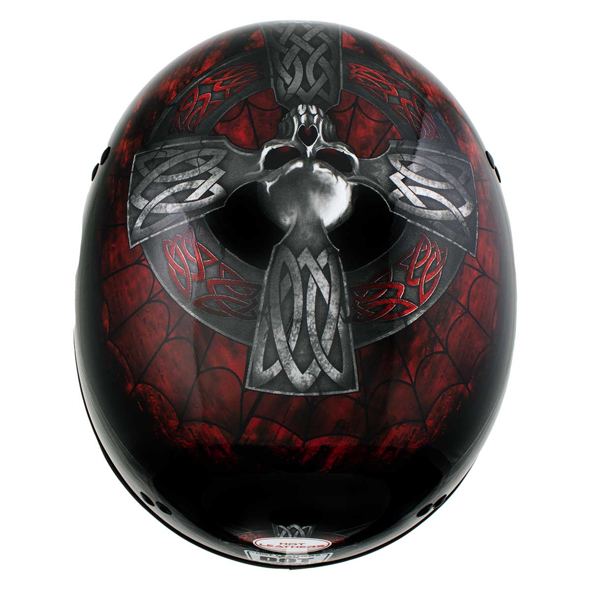 Hot Leathers HLD1008 Black Celtic Cross Motorcycle DOT Approved