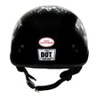 Hot Leathers HLD1016 Ride or Die Gloss Black Motorcycle DOT Skull Cap Half Helmet Biker
