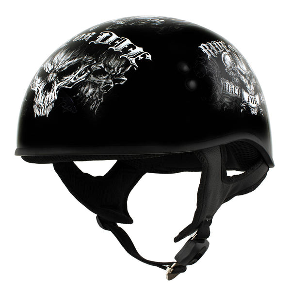 【DR.MUERTE】ギャッベ 87×57cm No. H.1095 Hot Leathers HLD1016 Ride or Die Gloss Black Motorcycle DOT Skull
