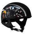 Hot Leathers HLD1023 V-Twin Eagle Flat Black Motorcycle DOT Skull Cap Half Helmet Biker