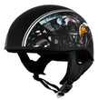 Hot Leathers HLD1023 V-Twin Eagle Flat Black Motorcycle DOT Skull Cap Half Helmet Biker