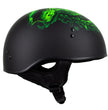 Hot Leathers HLD1030 Flat Black Shredder Motorcycle DOT Approved Skull Cap Half Helmet Biker