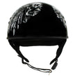 Hot Leathers HLD1032 Black Indian Skull Motorcycle DOT Approved Skull Cap Half Helmet Biker