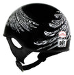 Hot Leathers HLD1032 Black Indian Skull Motorcycle DOT Approved Skull Cap Half Helmet Biker