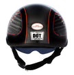 Hot Leathers HLD1037 Gloss Black Up Wing Eagle USA Advanced DOT Unisex Half Helmet w/ Drop Down Visor