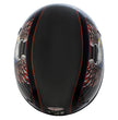 Hot Leathers HLD1037 Gloss Black Up Wing Eagle USA Advanced DOT Unisex Half Helmet w/ Drop Down Visor