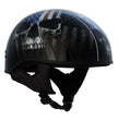 Hot Leathers HLD1042 Gloss Black Warrior Bullet Advanced DOT Approved Skull Half Helmet Biker