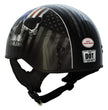 Hot Leathers HLD1042 Gloss Black Warrior Bullet Advanced DOT Approved Skull Half Helmet Biker