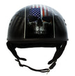 Hot Leathers HLD1042 Gloss Black Warrior Bullet Advanced DOT Approved Skull Half Helmet Biker