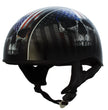 Hot Leathers HLD1042 Gloss Black Warrior Bullet Advanced DOT Approved Skull Half Helmet Biker