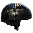 Hot Leathers HLD1042 Gloss Black Warrior Bullet Advanced DOT Approved Skull Half Helmet Biker