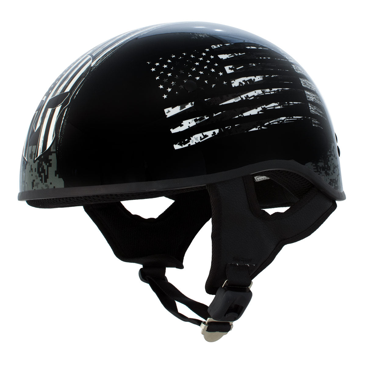 black and white motorcycle helmet Hot Leathers HLD1043 Gloss 'Black Warrior Bullet' Advanced DOT Skull Helmet Review Bell Full axor apex 15 Helmet is a SIZE:Medium