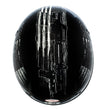 Hot Leathers HLD1043 Gloss Black Black and White Warrior Bullet Advanced DOT Skull Half Helmet