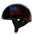 Hot Leathers HLD1044 Gloss Black Warrior Bullet Advanced DOT Skull Half Helmet Biker