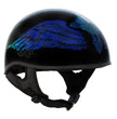 Hot Leathers HLD1045 Gloss Black Cross De Lis Advanced DOT Approved Skull Half Helmet Biker