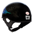 Hot Leathers HLD1045 Gloss Black Cross De Lis Advanced DOT Approved Skull Half Helmet Biker