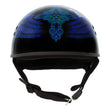 Hot Leathers HLD1045 Gloss Black Cross De Lis Advanced DOT Approved Skull Half Helmet Biker