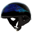 Hot Leathers HLD1045 Gloss Black Cross De Lis Advanced DOT Approved Skull Half Helmet Biker