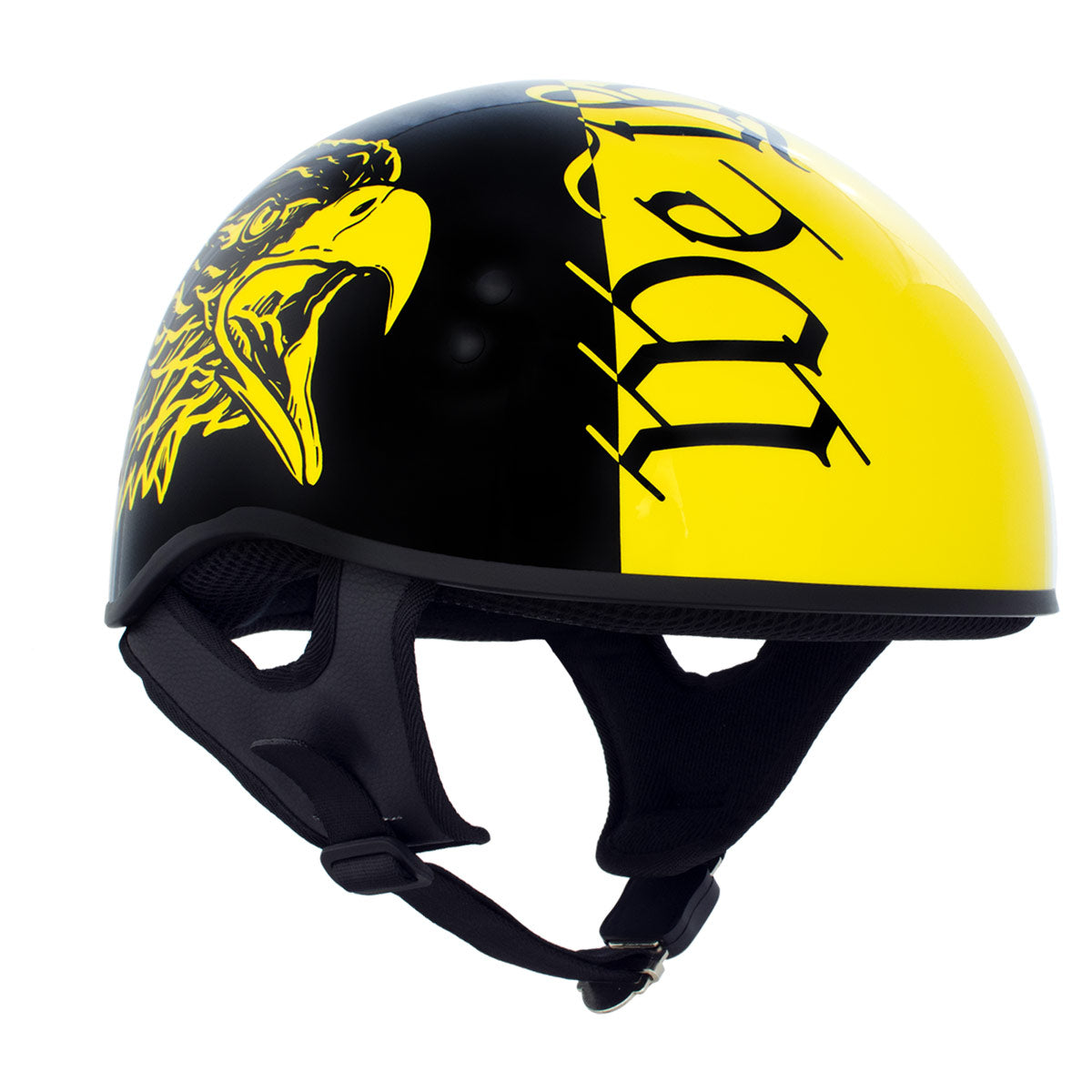 Hot Leathers HLD1046 We the People Glossy Black and Yellow DOT