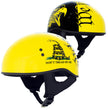 Hot Leathers HLD1046 We the People Glossy Black and Yellow DOT Skull Half Motorcycle Helmet