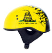 Hot Leathers HLD1046 We the People Glossy Black and Yellow DOT Skull Half Motorcycle Helmet
