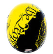Hot Leathers HLD1046 We the People Glossy Black and Yellow DOT Skull Half Motorcycle Helmet