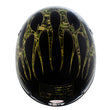 Hot Leathers HLD1047 Gloss Black Camo Skull Flames DOT Skull Half Motorcycle Helmet w/ Drop Down Tinted Visor