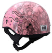 Hot Leathers HLD1048 Live, Love Ride Gloss Pink Motorcycle DOT Approved Skull Cap Half Biker Helmet