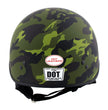 Hot Leathers HLD1049 Camo Matte Green Motorcycle Skull Cap Half Helmet DOT Approved