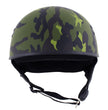 Hot Leathers HLD1049 Camo Matte Green Motorcycle Skull Cap Half Helmet DOT Approved