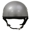 Hot Leathers HLD1050 Glossy Silver Motorcycle DOT Approved Skull Cap Half Helmet Biker