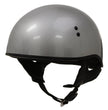 Hot Leathers HLD1050 Glossy Silver Motorcycle DOT Approved Skull Cap Half Helmet Biker